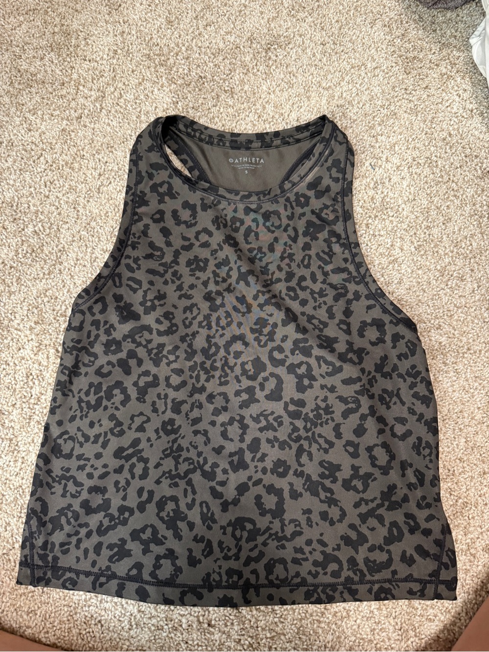 Athleta Leopard Racerback Top